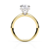 KAYLA | Bold Solitaire Oval Shape Diamond Ring in Yellow & White Gold