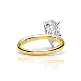 KAYLA | Classic Solitaire Pear Shape Diamond Ring in Yellow & White Gold