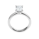 KAYLA | Classic Solitaire Radiant Cut Diamond Ring in White Gold