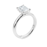 KAYLA | Classic Solitaire Radiant Cut Diamond Ring in White Gold