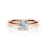 KAYLA | Classic Solitaire Round Brilliant Diamond Ring in Rose Gold