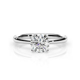 KAYLA | Classic Solitaire Round Brilliant Diamond Ring in White Gold