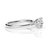 KAYLA | Classic Solitaire Round Brilliant Diamond Ring in White Gold