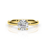 KAYLA | Classic Solitaire Round Brilliant Diamond Ring in Yellow Gold