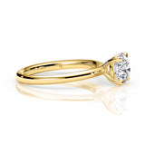 KAYLA | Classic Solitaire Round Brilliant Diamond Ring in Yellow Gold