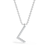 PENELOPE | Diamond Letter Pendant in 18ct White Gold (A-Z)