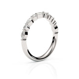 LILY | Marquise & Round Diamond Ring in Platinum (0.46ct tw.)