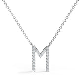 PENELOPE | Diamond Letter Pendant in 18ct White Gold (A-Z)