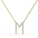 PENELOPE | Diamond Letter Pendant in 18ct Yellow Gold (A-Z)
