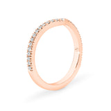 MADISON | Delicate "V" Split Fitted Diamond Ring in Rose Gold (0.29ct tw.)