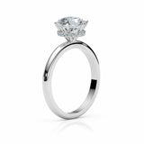 MARY | Hidden Halo Round Brilliant Diamond Ring in White Gold