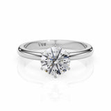 MARY | Hidden Halo Round Brilliant Diamond Ring in White Gold