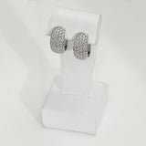 Micro Pavè Diamond Huggie Earrings in 18ct White Gold (2.10ct tw.)