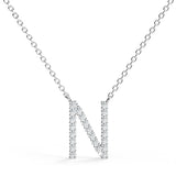 PENELOPE | Diamond Letter Pendant in 18ct White Gold (A-Z)
