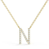 PENELOPE | Diamond Letter Pendant in 18ct Yellow Gold (A-Z)