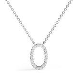 PENELOPE | Diamond Letter Pendant in 18ct White Gold (A-Z)