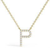 PENELOPE | Diamond Letter Pendant in 18ct Yellow Gold (A-Z)