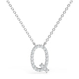 PENELOPE | Diamond Letter Pendant in 18ct White Gold (A-Z)