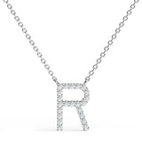 PENELOPE | Diamond Letter Pendant in 18ct White Gold (A-Z)
