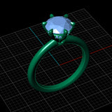 ARIA | Hidden Halo Round Brilliant Diamond Ring in 18ct White Gold