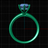 ARIA | Hidden Halo Round Brilliant Diamond Ring in 18ct White Gold