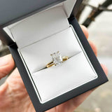 KAYLA | Classic Solitaire Cushion Cut Diamond Ring in Yellow Gold