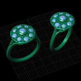 REMODELLING | Antique Art-Deco Dress Ring in Yellow & White Gold