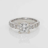 REMODELLING | Princess Cut Engagement Ring in White Gold