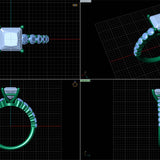 REMODELLING | Princess Cut Engagement Ring in White Gold