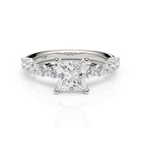 REMODELLING | Princess Cut Engagement Ring in White Gold