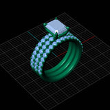 REMODELLING | Radiant Cut Engagement Ring & Matching Wedding Rings