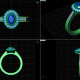 REMODELLING | Sapphire & White Diamonds in Yellow & White Gold