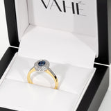 REMODELLING | Sapphire & White Diamonds in Yellow & White Gold