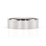 ROME | Flat Profile Ring in White Gold (4mm-8mm)