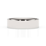 ROME | Flat Profile Ring in White Gold (4mm-8mm)