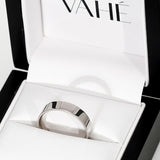 ROME | Flat Profile Ring in White Gold (4mm-8mm)