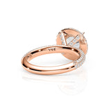 ROSE | Triple Row Pavé Round Brilliant Diamond Ring in Rose Gold