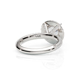 ROSE | Triple Row Pavé Round Brilliant Diamond Ring in White Gold