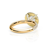 ROSE | Triple Row Pavé Round Brilliant Diamond Ring in Yellow Gold