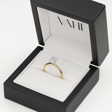 KAYLA | Classic Solitaire Oval Shape Diamond Ring in Yellow & White Gold