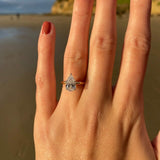 KAYLA | Classic Solitaire Pear Shape Diamond Ring in Yellow & White Gold