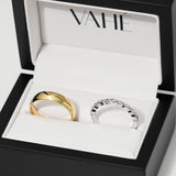 DANIEL | Classic Quarter Domed Ring & LILY | Marquise & Round Diamond Ring