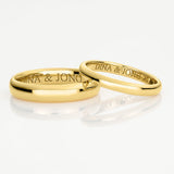 LILY | Classic Quarter Domed Ring in Yellow Gold