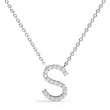 PENELOPE | Diamond Letter Pendant in 18ct White Gold (A-Z)