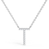 PENELOPE | Diamond Letter Pendant in 18ct White Gold (A-Z)