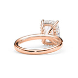 TIFFANY | Hidden Halo Elongated Cushion Diamond Ring in Rose Gold