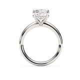 TIFFANY | Hidden Halo Elongated Cushion Diamond Ring in White Gold