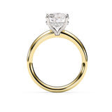 TIFFANY | Hidden Halo Elongated Cushion Diamond Ring in Yellow & White Gold
