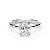 TIFFANY | Hidden Halo Oval Shape Diamond Ring in White Gold