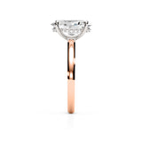 TIFFANY | Hidden Halo Oval Shape Diamond Ring in Rose & White Gold